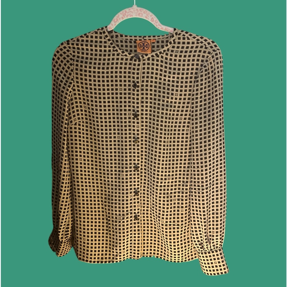 TORY BURCH Beautiful Silk Logo Blouse
